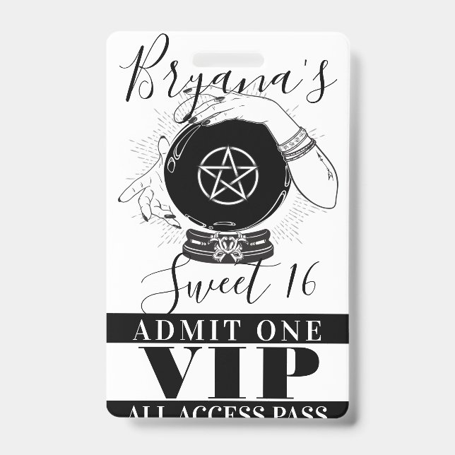 Tarjeta De Identificación Paso VIP del Fiesta de teloneras de la fortuna de  (Front)