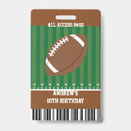 Tarjeta De Identificación Paso VIP del partido de cumpleaños de fútbol