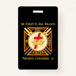 Tarjeta De Identificación Pastmaster/ Knight Templar