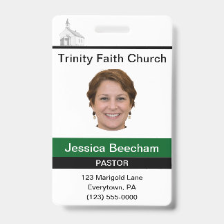 Tarjeta De Identificación Pastora Femenina Personalizada