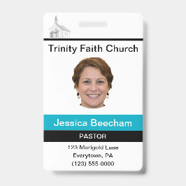 Tarjeta De Identificación Pastora femenina Personalizado