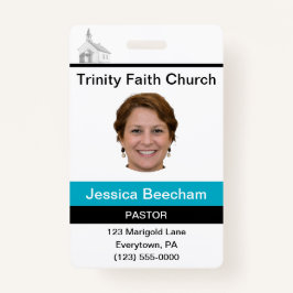 Tarjeta De Identificación Pastora femenina Personalizado