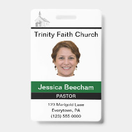 Tarjeta De Identificación Pastora femenina Personalizado