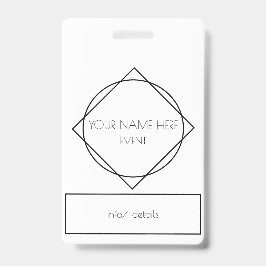 Tarjeta De Identificación patio geométrico