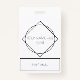 Tarjeta De Identificación patio geométrico