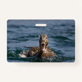 Tarjeta De Identificación Pato abierto con pico