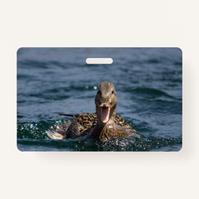 Tarjeta De Identificación Pato abierto con pico (Anverso)