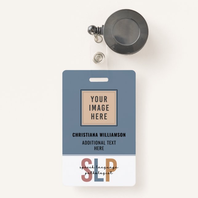 Tarjeta De Identificación Patólogo del lenguaje de voz SLP (Anverso retráctil)