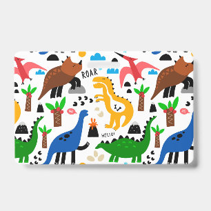 Tarjeta De Identificación Patrón continuo de dinosaurios