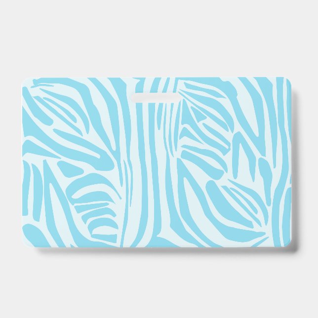 Tarjeta De Identificación Patrón de cebra azul (Parte frontal)