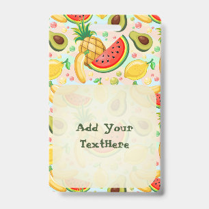 Tarjeta De Identificación Patrón de frutas de verano fresco