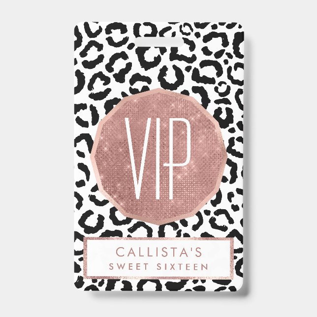 Tarjeta De Identificación Patrón de impresión de animales del Leopardo Blanc (Parte frontal)