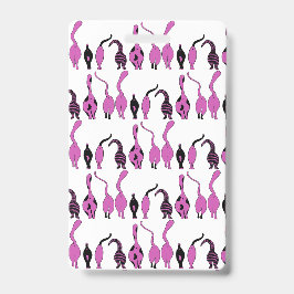 Tarjeta De Identificación Patrón de manchas púrpuras de gato