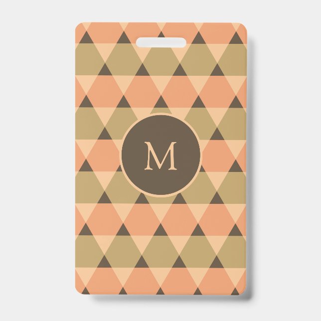 Tarjeta De Identificación Patrón de triángulos (Anverso)