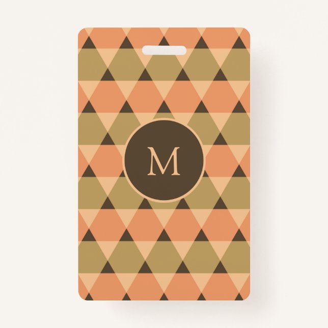 Tarjeta De Identificación Patrón de triángulos (Anverso)