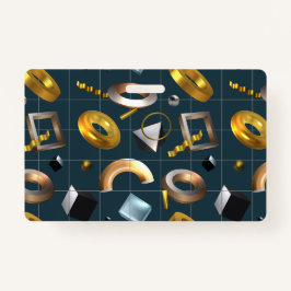 Tarjeta De Identificación Patrón geométrico 3D
