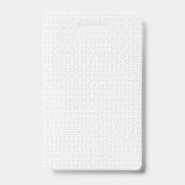 Tarjeta De Identificación Patrón geométrico blanco y gris con interbloqueo