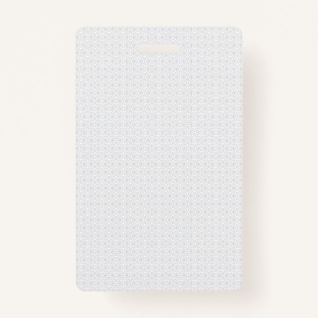 Tarjeta De Identificación Patrón geométrico blanco y gris con interbloqueo (Anverso)
