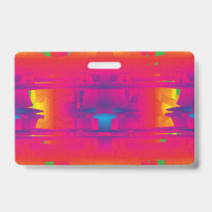 Tarjeta De Identificación Patrón Indio de Color Vibrante Festivo