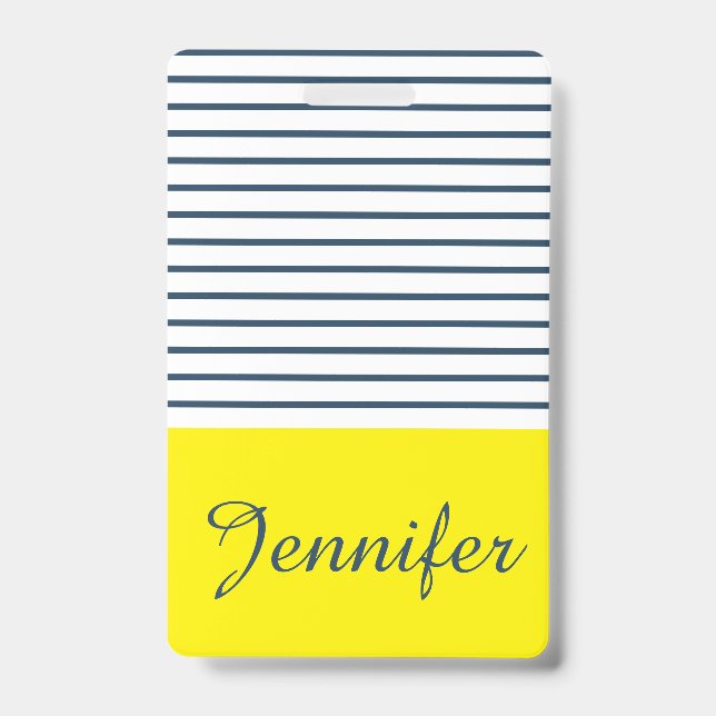 Tarjeta De Identificación Patrón rayado moderno (Parte frontal)