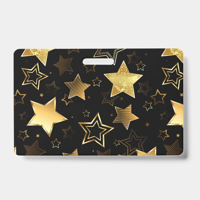 Tarjeta De Identificación Patrón sin foco con las estrellas doradas (Parte frontal)