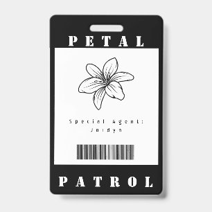 Tarjeta De Identificación Patrulla de Pétalos