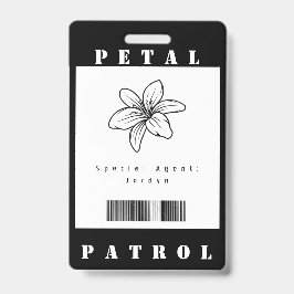 Tarjeta De Identificación Patrulla de Pétalos