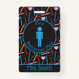 Tarjeta De Identificación Pénlillos de colores dispersos Baño Baño