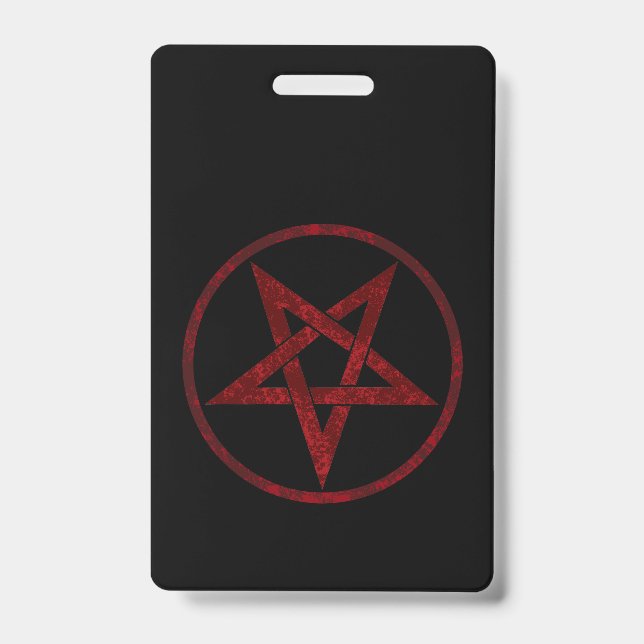 Tarjeta De Identificación Pentagram del diablo Rojo (Anverso)