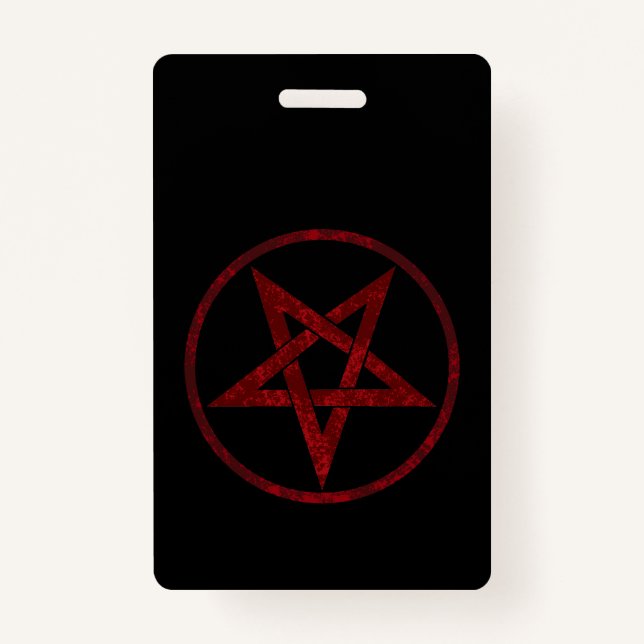 Tarjeta De Identificación Pentagram del diablo Rojo (Anverso)