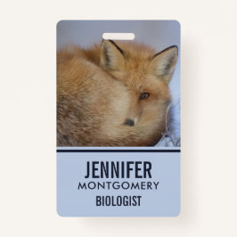 Tarjeta De Identificación Pequeño Fox Maldita Foto De Invierno