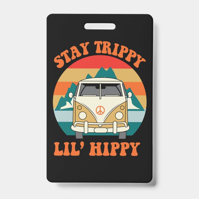 Tarjeta De Identificación Pequeño hippie (Parte frontal)
