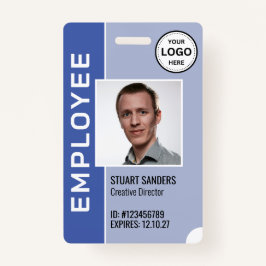 Tarjeta De Identificación Periwinkle logotipo corporativo distintivo fotográ