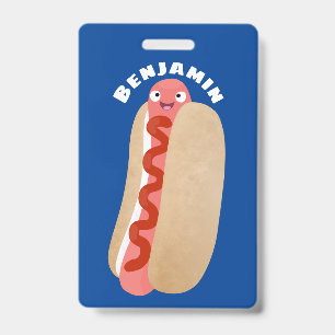 Tarjeta De Identificación Perro caliente divertido lindo personalizado Weine