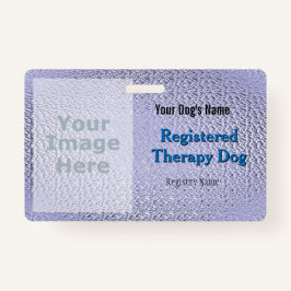 Tarjeta De Identificación Perro con terapia registrada - Insignia púrpura