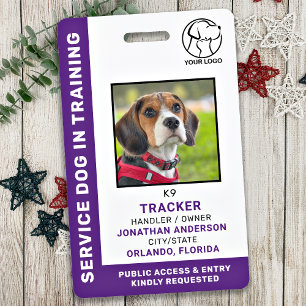 Tarjeta De Identificación Perro de Servicio en Entrenamiento Identificación 