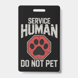 Tarjeta De Identificación Perro de Servicio Humano No Acacaricie Rescatista