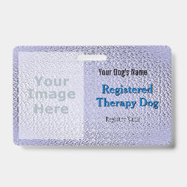 Tarjeta De Identificación Perro de Terapia Registrado - Insignia Púrpura