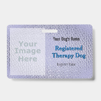 Tarjeta De Identificación Perro de Terapia Registrado - Insignia Púrpura