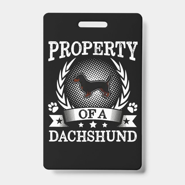 Tarjeta De Identificación Perro lindo Dachshund (Parte frontal)