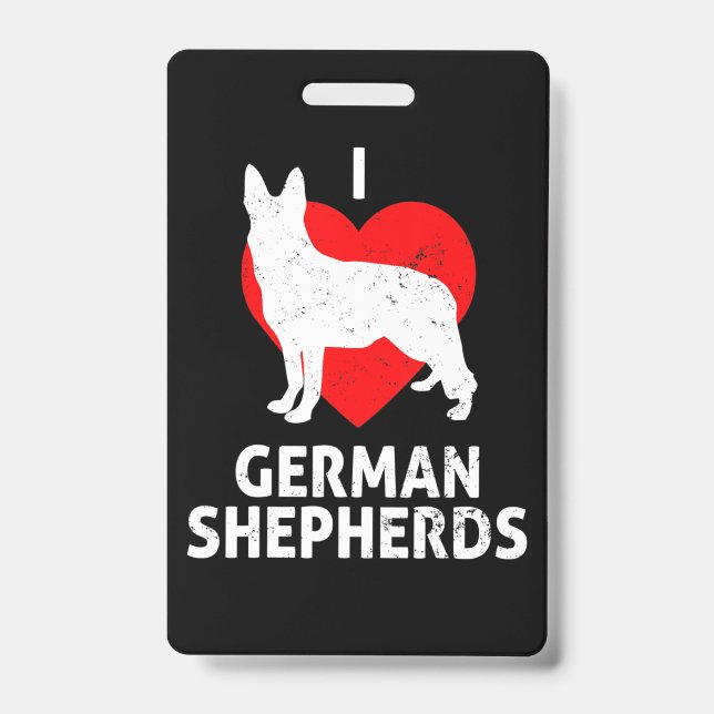 Tarjeta De Identificación Perro lobo Pastor Alemán (Parte frontal)