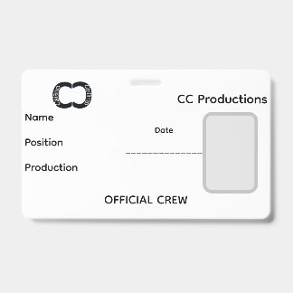 Tarjeta De Identificación Personal de CC Productions