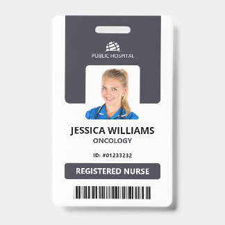 Tarjeta De Identificación Personal de enfermería de hospital de la moderna t