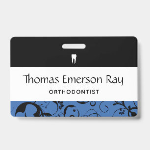 Tarjeta De Identificación Personal de oficina dental Pro Damask