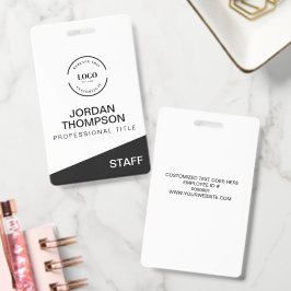 Tarjeta De Identificación Personal de Profesionales Logo Empresarial Persona