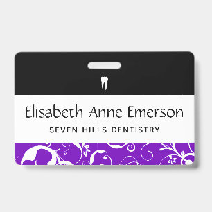 Tarjeta De Identificación Personal del consultorio dental Damask Pro
