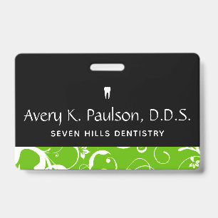 Tarjeta De Identificación Personal del consultorio dental Damask Pro