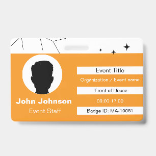 Tarjeta De Identificación Personal del evento