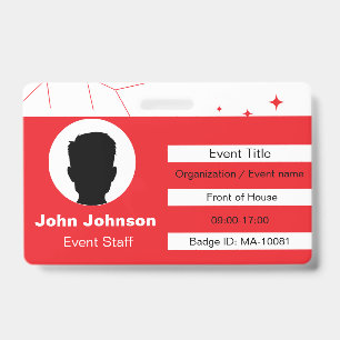Tarjeta De Identificación Personal del evento
