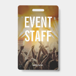 Tarjeta De Identificación Personal del evento